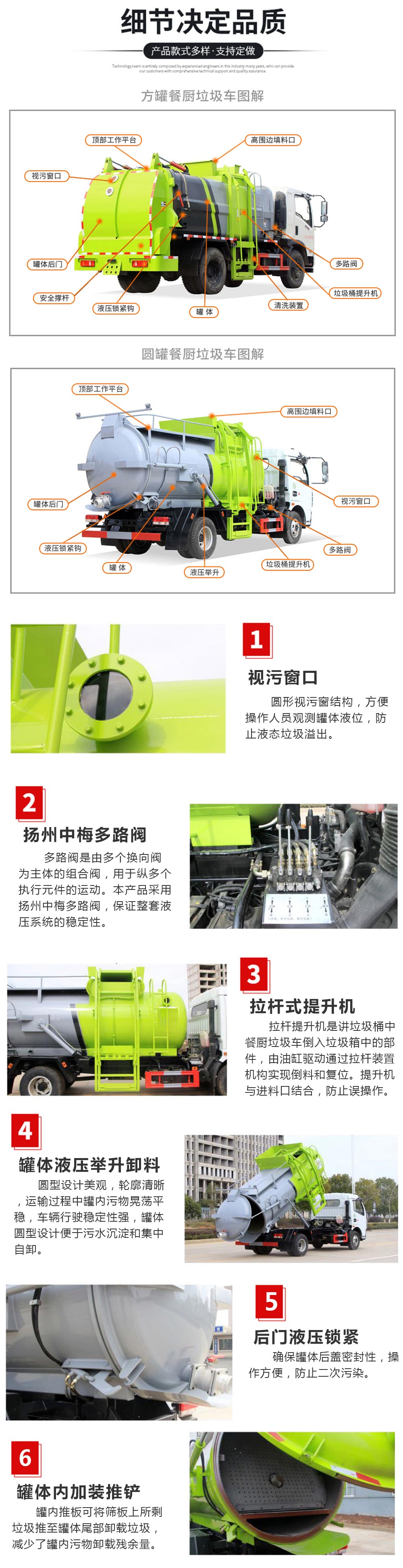 福田小卡3餐廚垃圾車
