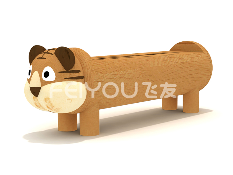 FY286-08幼兒園兒童木制游樂設施-戶外少兒木質(zhì)滑梯